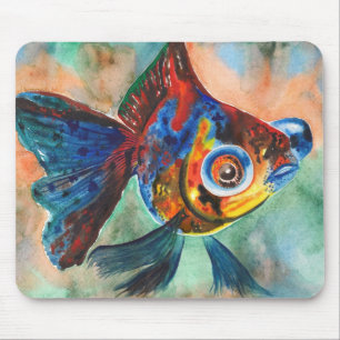 Calico Telescope Eye Goldfish mousepad Muismat