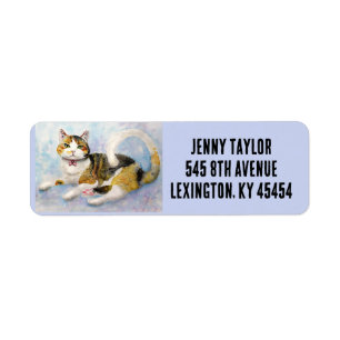 CALICO TORTIE CAT RETOURADRES LABELS