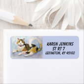 CALICO TORTIE CAT RETOURADRES LABELS (Insitu)