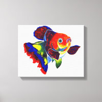 Calico Veiltail Goldfish canvas print