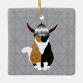 Calico Viking Cat Ornament (Voorkant)