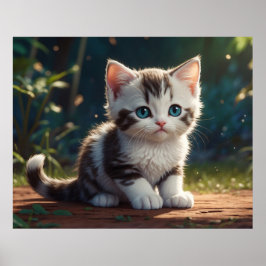 *~* Calico Zoet Kat AP68 5:4 Feline Kitten Cat Poster