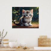 *~* Calico Zoet Kat AP68 5:4 Feline Kitten Cat Poster (Keuken)