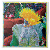 Caliente Cactus Ceramic Tegel Tegeltje (Voorkant)