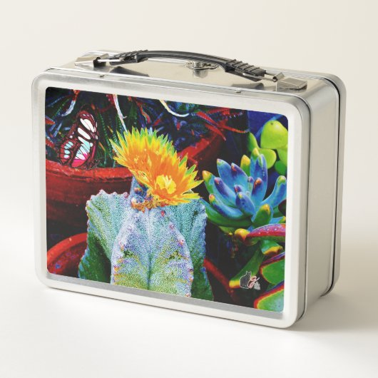 Caliente Cactus Metalen Lunchbox (Achterkant)