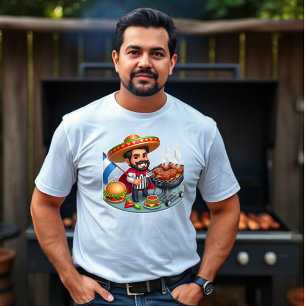 Caliente Mexicaanse BBQ King T-shirt