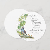 Calif Quail Bird Vineyard Wine Tasting Birthday Kaart (Voorkant / Achterkant)