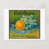 Califlora Oranje LabelRiverside, CA Briefkaart (Voorkant)
