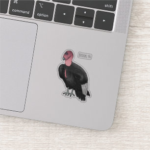Califorische condor vogel cartoon illustratie  sticker