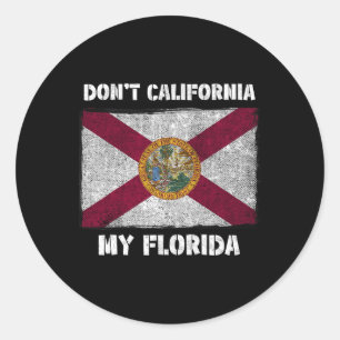 Californeer mijn Florida Fl-vlag lokale zonneschij Ronde Sticker