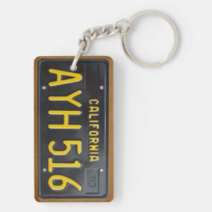 California 1963  License Bord Sleutelhanger