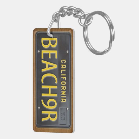 California 1963 License Bord Sleutelhanger CUSTOM (Achterkant Rechts)