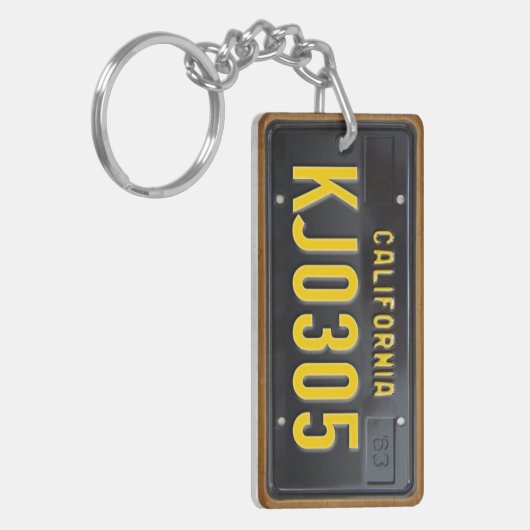 California 1963 License Bord Sleutelhanger CUSTOM (Voorkant Links)