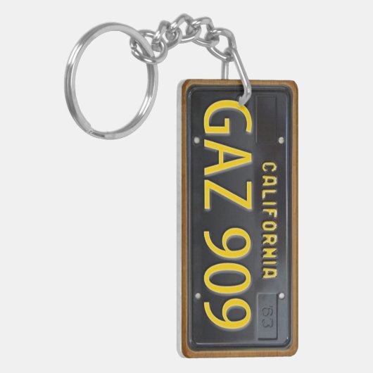 California 1963 License Bord Sleutelhanger CUSTOM (Voorkant Links)