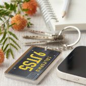 California 1963 License Bord Sleutelhanger CUSTOM (Voorkant Rechts)