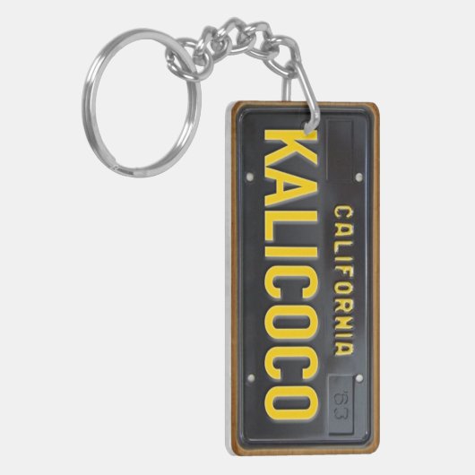 California 1963 License Bord Sleutelhanger CUSTOM (Voorkant Links)