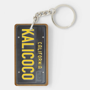 California 1963 License Bord Sleutelhanger CUSTOM