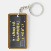 California 1963 License Bord Sleutelhanger CUSTOM (achterkant)