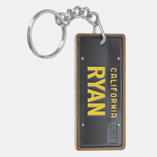 California 1963 License Bord Sleutelhanger CUSTOM (Voorkant Links)