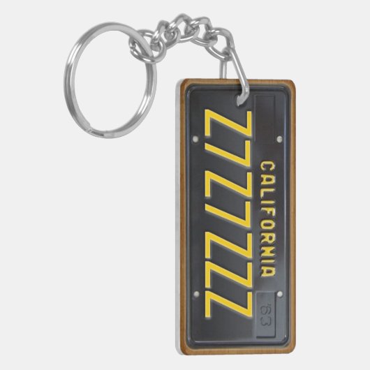 California 1963 License Bord Sleutelhanger CUSTOM (Voorkant Links)