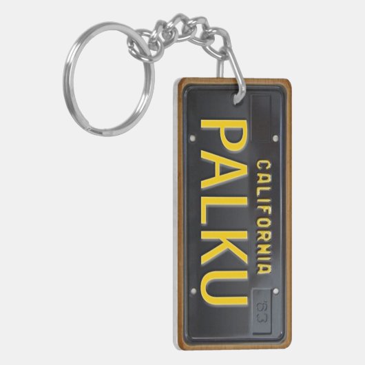 California 1963 License Bord Sleutelhanger CUSTOM (Voorkant Links)