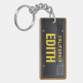 California 1963  License Bord Sleutelhanger EDI (Voorkant Links)