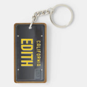 California 1963 License Bord Sleutelhanger EDI (achterkant)
