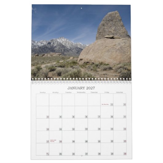 California 2012 Agenda Kalender (Jan 2027)