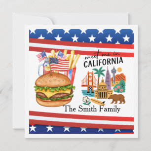 California 4 juli Onafhankelijkheidsdag feest   Kaart
