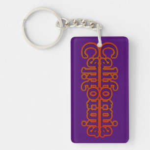 CALIFORNIA Acrylische Sleutelhanger