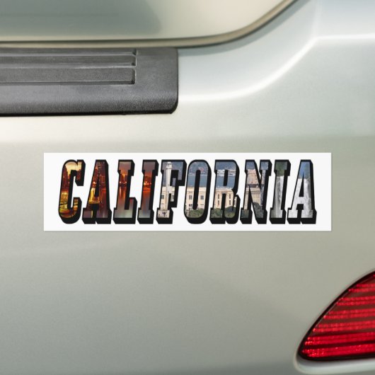 California Afbeelding Tekst Bumpersticker (Op auto)