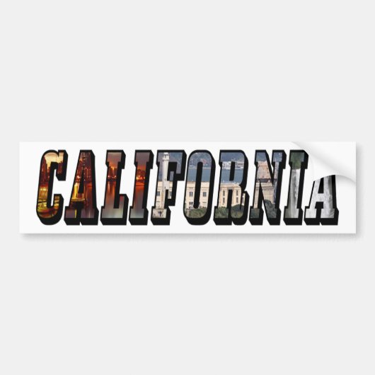 California Afbeelding Tekst Bumpersticker (Voorkant)