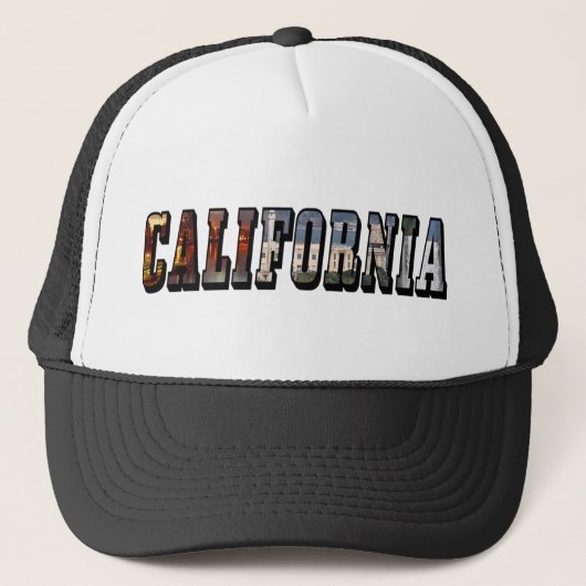 California Afbeelding Text Trucker Pet (Voorkant)