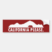 California, alsjeblieft bumpersticker (Voorkant)