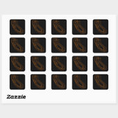 california amber blur vierkante sticker (Vel)