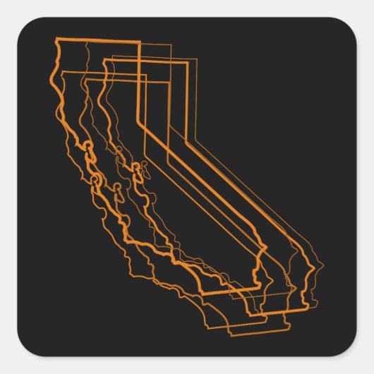 california amber blur vierkante sticker (Voorkant)
