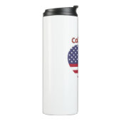 California American Flag Heart Thermosbeker (Gedraaid links)