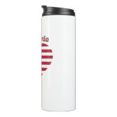 California American Flag Heart Thermosbeker (Geroteerd rechts)