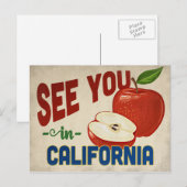 California Apple - Vintage Travel Briefkaart (Voorkant / Achterkant)