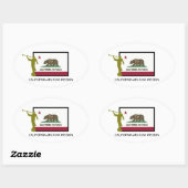 CALIFORNIA ARCADIA MISSION LDS CTR OVALE STICKER (Vel)