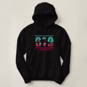 California Area Code 619 San Diego  Retro Hoodie (Design voorkant)