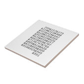 California Area Codes Tegeltje (Zijkant)