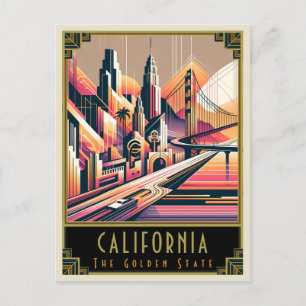 California   Art. Deco Briefkaart
