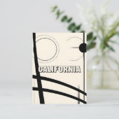 California Art Print – Unieke Lettering Briefkaart (Staand voorkant)