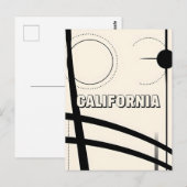 California Art Print – Unieke Lettering Briefkaart (Voorkant / Achterkant)