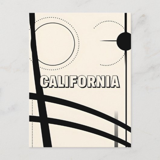 California Art Print – Unieke Lettering Briefkaart (Voorkant)