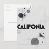 California Art Print – Unieke Lettering Briefkaart (Voorkant / Achterkant)