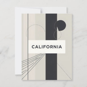 California Art Print – Unieke Lettering Briefkaart