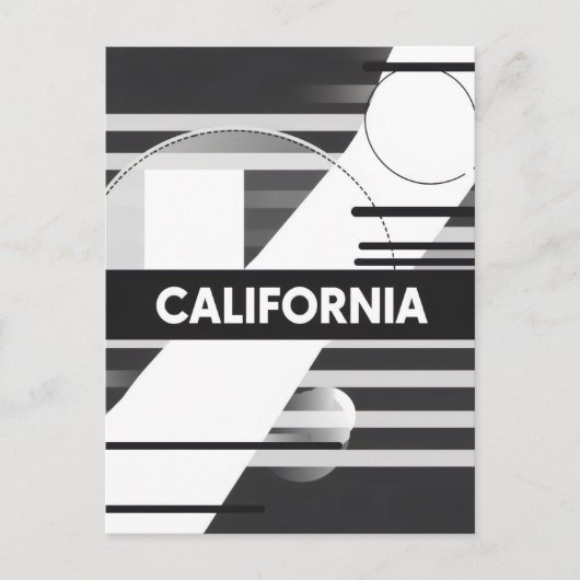 California Art Print – Unieke Lettering Briefkaart (Voorkant)