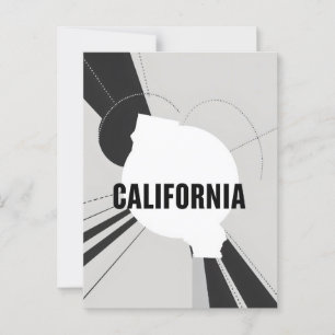 California Art Print – Unieke Lettering Briefkaart